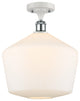 Innovations 516-1C-WPC-G651-12 1-Light Semi-Flush Mount, White/Polished Chrome