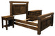 Barnwood Style Timber Peg Panel Bedroom Set, Driftwood, Queen