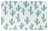 Teal Cactus 34x21 Bath Mat