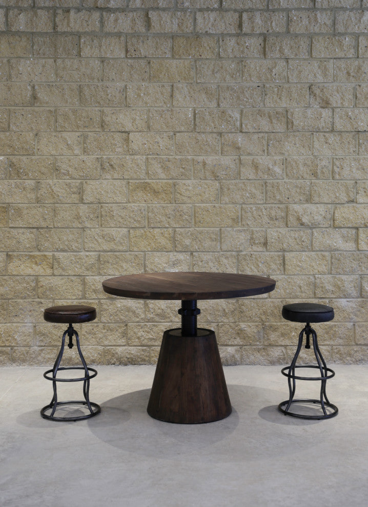 Bowie Bar Stool - Distressed Black Leather