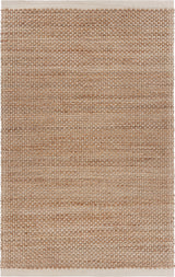 Organic Jute Rug With Off-White Bordering, 7'9"x9'9"