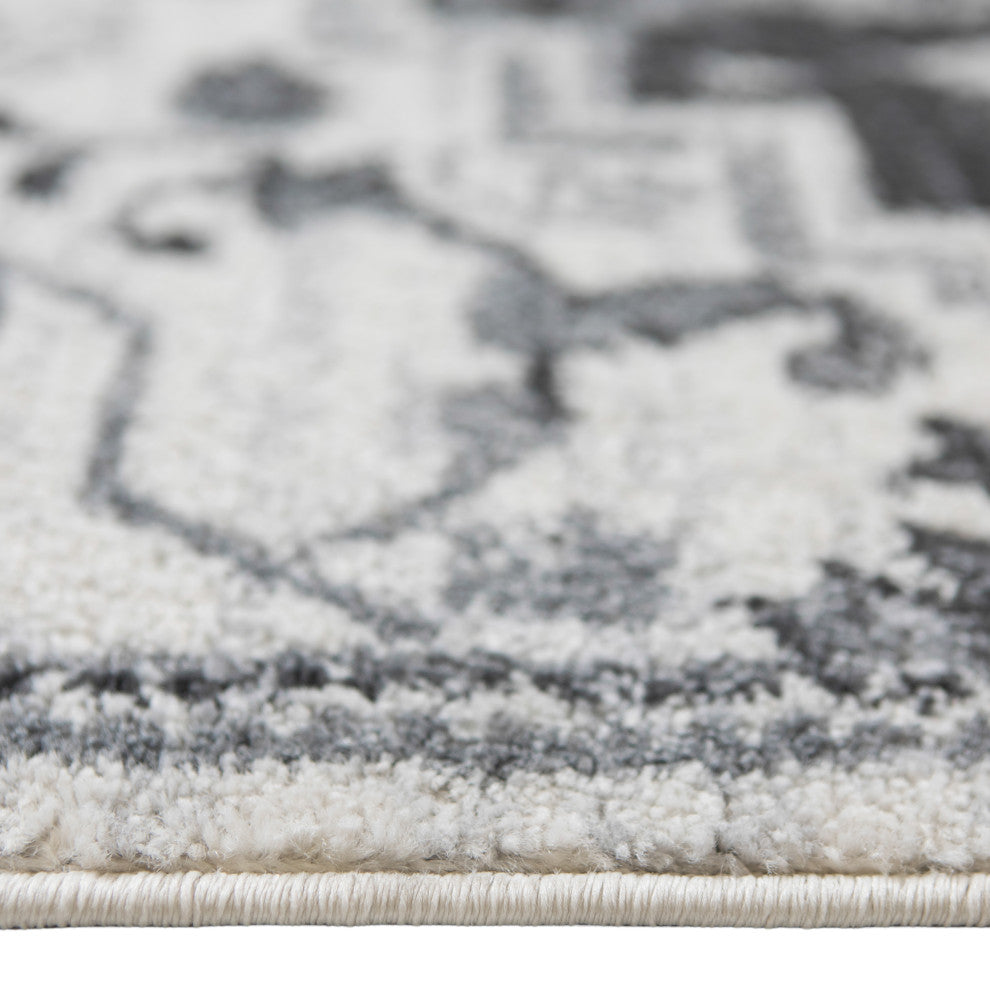 Alexandria Yana Power-Loomed Polypropylene Area Rug, Dark Gray, 2'6" X 10'3"