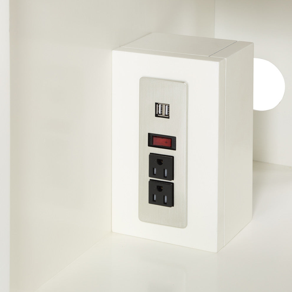 Gracie Bathroom Vanity, Satin White With White Quartz, 60"