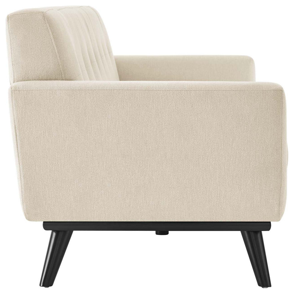 Engage Herringbone Fabric Sofa, Beige