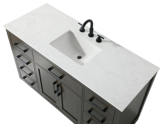 Home Living 54" Single Bathroom Vanity, Mocha Brown