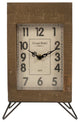 Wooden Clock, Brown, White