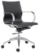 Black Ergonomic Conference Room Low Back Rolling Office Chair