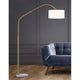 Aero Retractable Arch Floor Lamp, Antique Brass