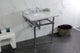 Kingston Brass LMS3030MBSQ1 30" Carrara Marble Console Sink, Legs