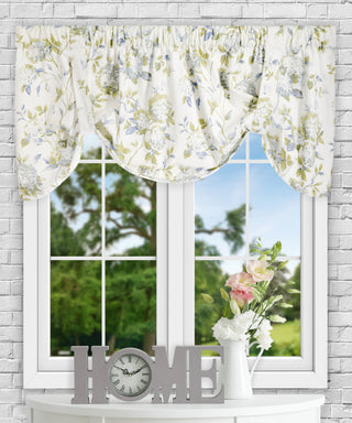 Abigail 60" x 22" Tie-up Valance, Porcelain