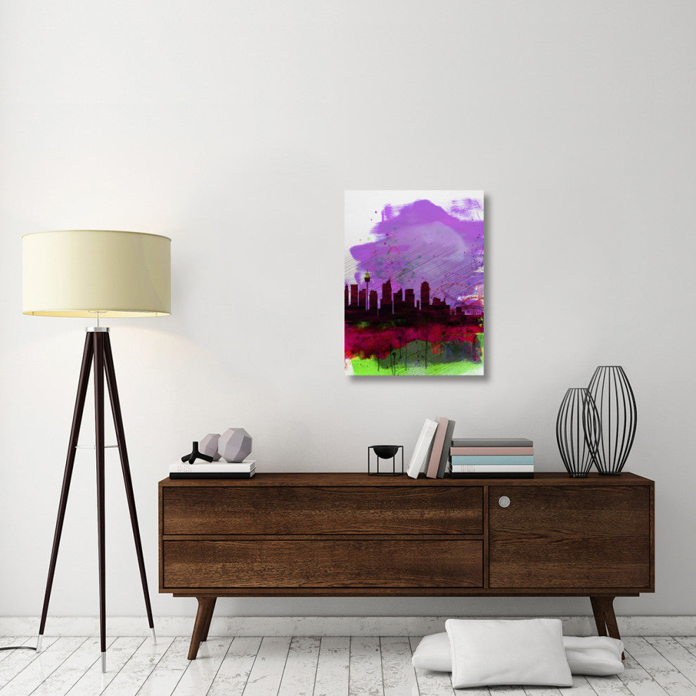 "Sydney Watercolor Skyline 2" Fine Art Print