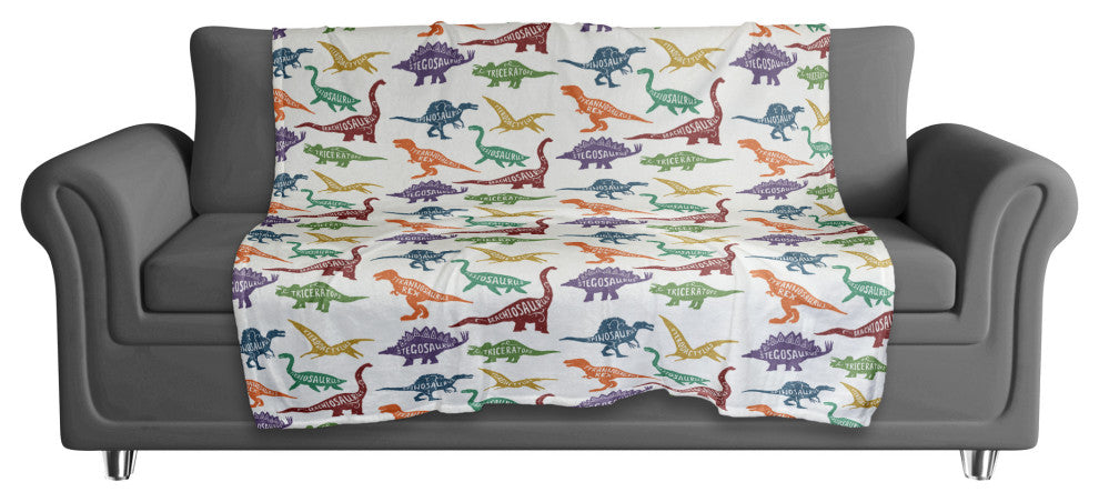 Dinosaur Pattern 50x60 Coral Fleece Blanket