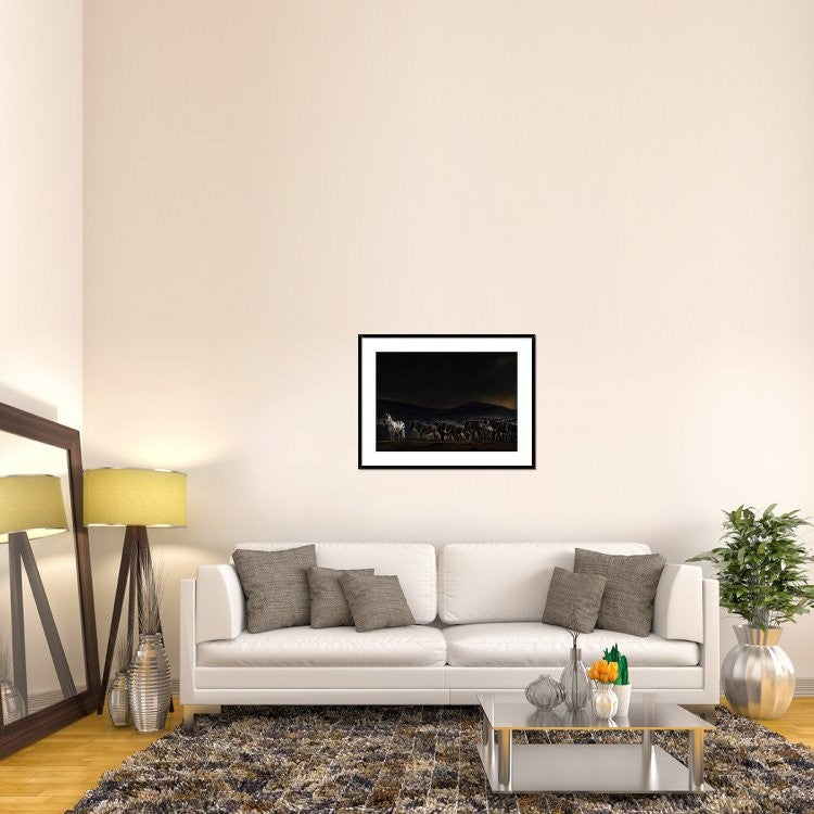 "An Evening In Kenya" Framed Digital Print by Piet Flour, 38"x29"