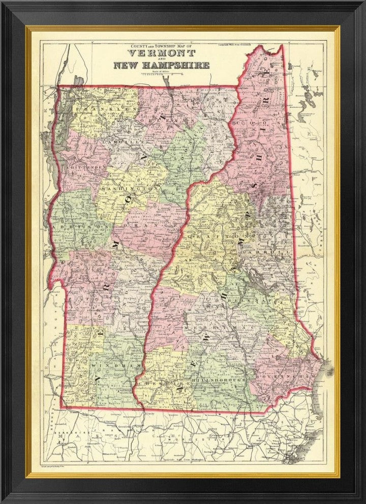 "Vermont, New Hampshire, 1890"  by Samuel Augustus Mitchell, 25x34"