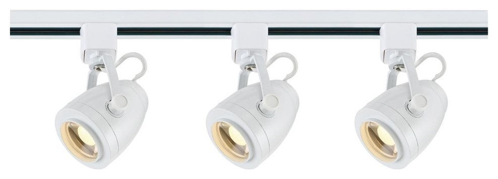 Nuvo Pinch Back 3-Light LED Track Kit, White