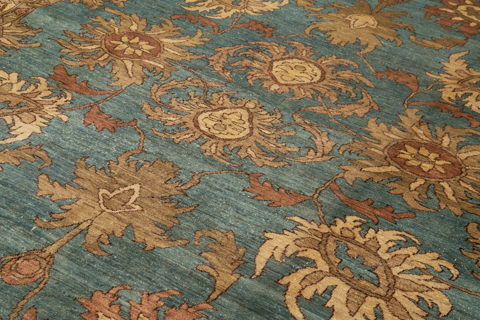 Rug N Carpet - Handmade Oriental 10' 4" x 14' 2" Decorative Large Oushak Rug