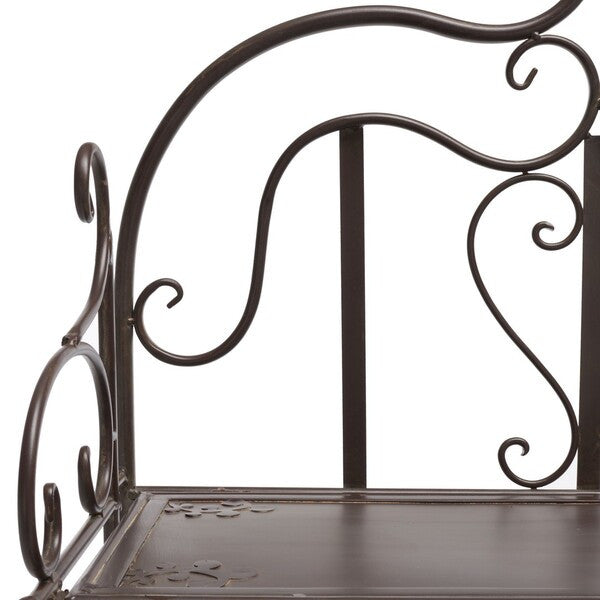 Safavieh Tyrique 4 Tier Shelf Unit, Rustic Brown