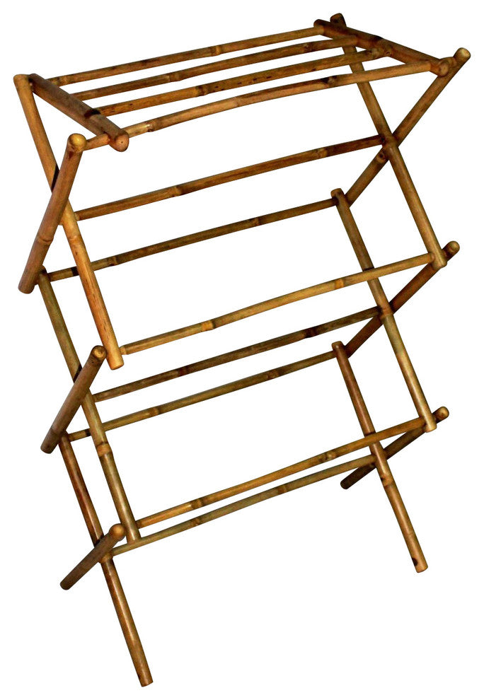 Bamboo Multi-tiers Laundry Drying Rack, 42"H x 29"W x 14"D