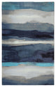 Blue Canvas Contemporary Modern Area Rug, 7'6"x9'6"