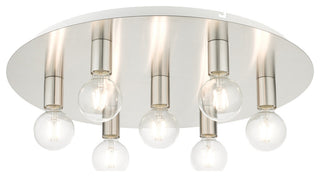 Brushed Nickel Transitional, Versatile, Modern, Urban, Minimal Flush Mount