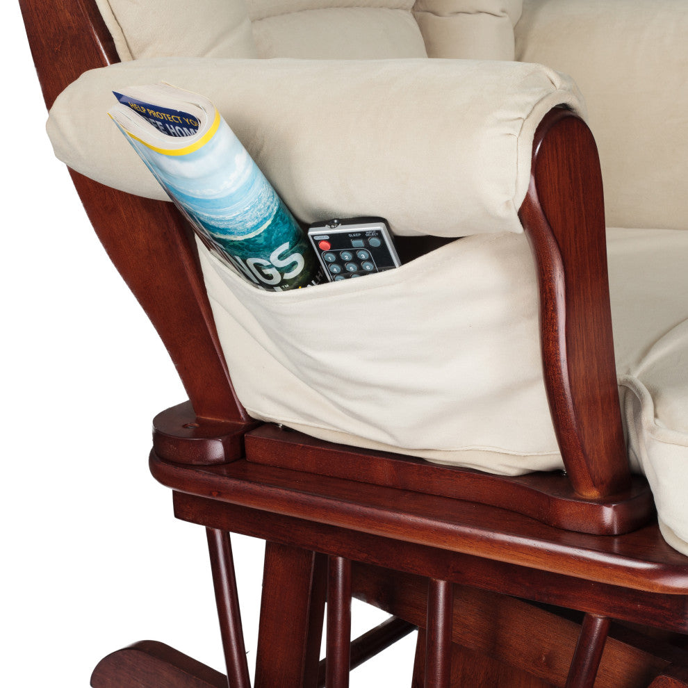 Sleigh Glider with Ottoman, Espresso
