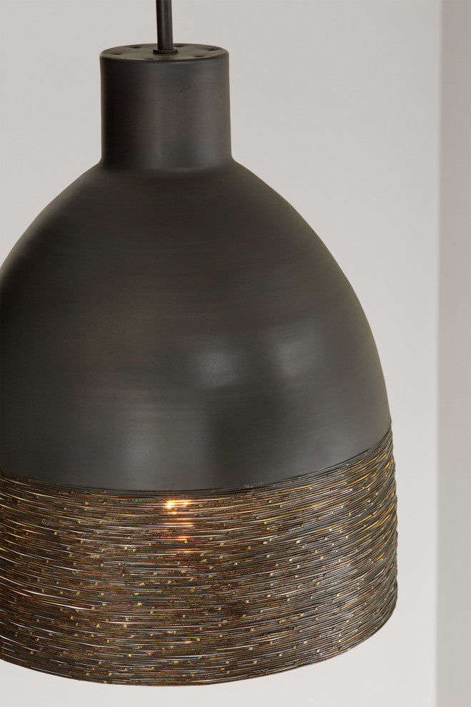 Capital Lighting 335112 Sana 15"W Pendant - Grey Iron