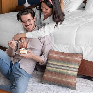 Plutus Multi-Color Lanes Stripe Luxury Throw Pillow, 20"x36"