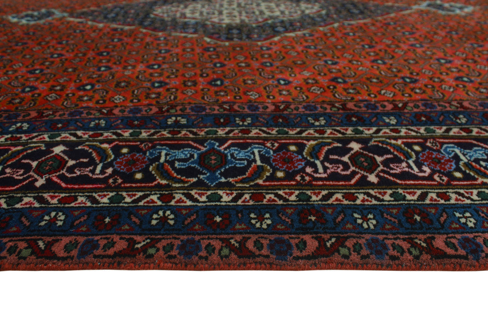 Fine Vintage Distressed Anar Rust Rug