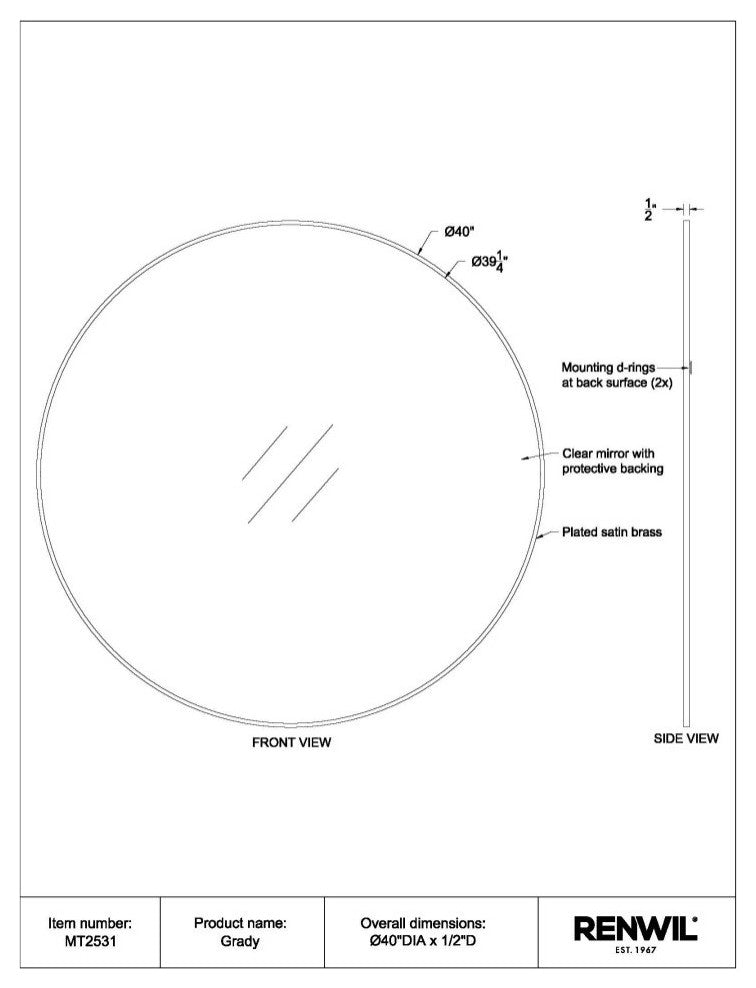 Grady Framed Round Decorative Mirror