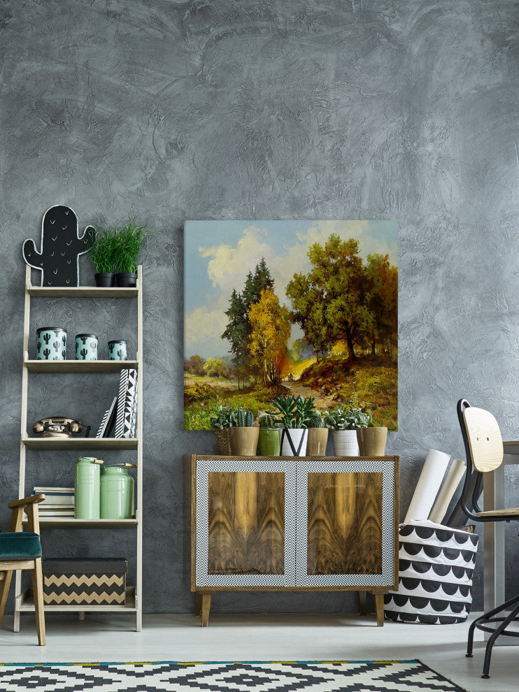 "At Peace in Nature" Painting Print on Wrapped Canvas, 24x24