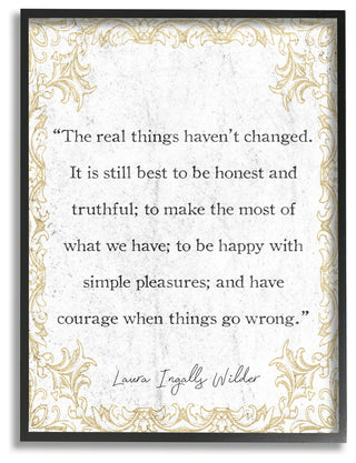 Real Things Havent Changed Foil Look, 16"x20", Framed Giclee Texturized Art