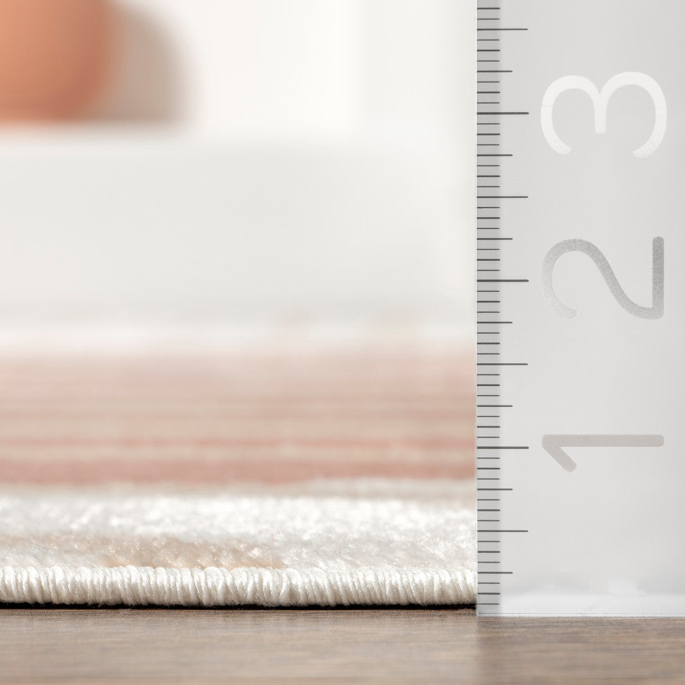 Nuloom Shandra Abstract Sky Area Rug, Blush 8'10"x12'