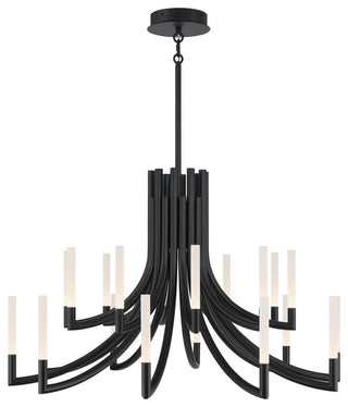 Olette 20L 42" Black Frosted Chandelier