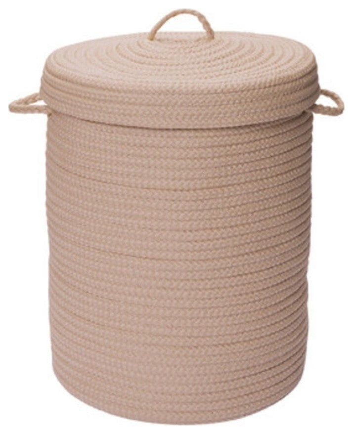 Colonial Mills Hamper Simply Home Solid Cuban Sand Round Hamper With Lid