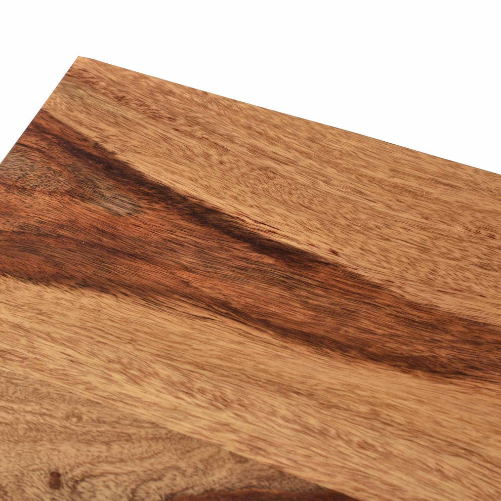 Rustic Modern Solid Wood Console/Desk, Dark Sheesham