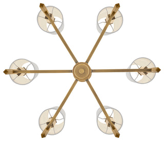Hinkley Lighting 46455 Fenwick 6 Light 28"W Chandelier - Heritage Brass
