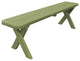 Cedar Cross-Leg Bench, Linden Leaf Stain, 5 Foot