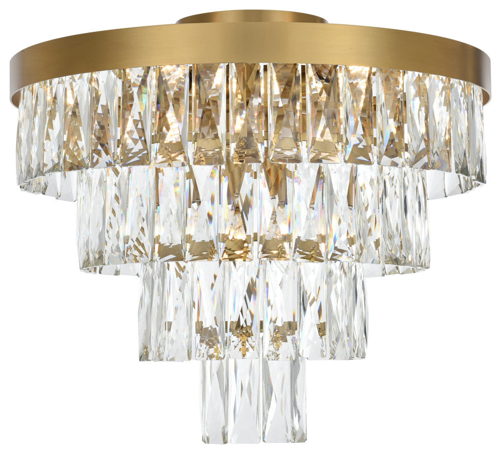 Home Living 18" Flush Mount, Satin Gold