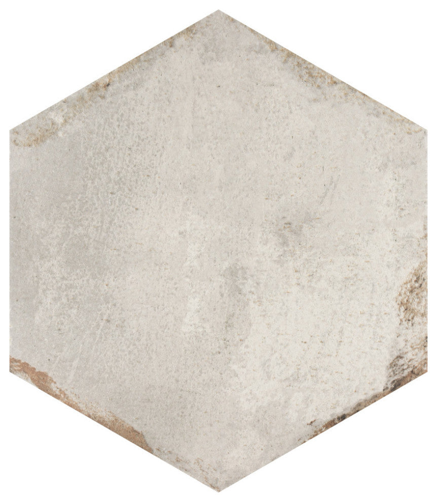 D'Anticatto Hex Bianco Porcelain Floor and Wall Tile