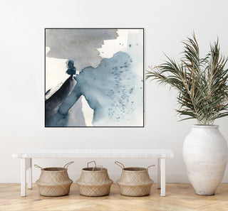 "Winter Current IV" Framed Canvas by Giant Art 20"x20"