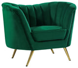 Margo Velvet Upholstered Set, Green, Chair