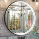Metal Framed Round LED Vanity Mirror Anti-Fog Wall Mount Makeup Mirror, 36"