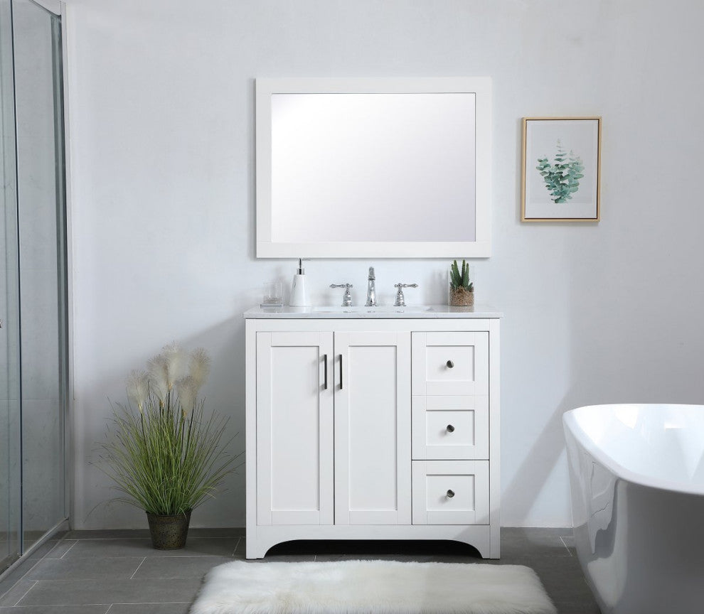Anderson Rectangle Vanity Mirror 27", White