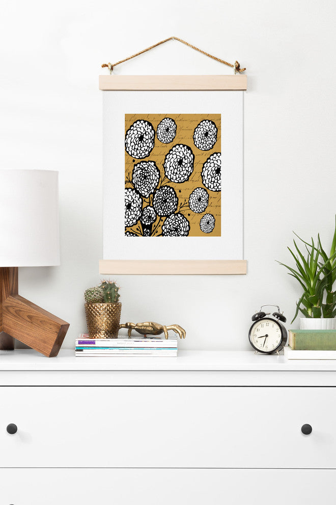 Deny Designs Julia Da Rocha Flowery Letter Art Print