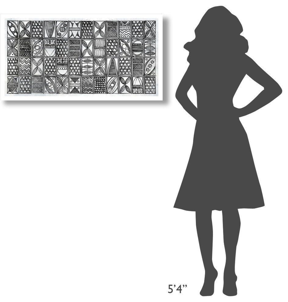 "Patterns of the Amazon I BW" Digital Paper Print by Kathrine Lovell, 38"x20"