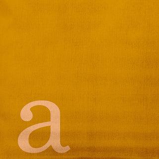 16"x16" Modern Monogram Decorative Throw Pillow, Autumn Gold