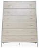 Aico Amini Silverlake Village 6 Drawer Chest in Washed Oak
