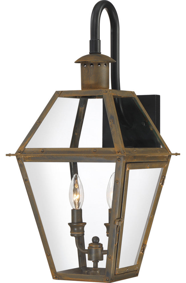 Rue De Royal 2-Light Outdoor Lantern, Industrial Bronze