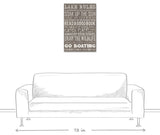 Lake Rules Gray Wall Art, 20"x30"