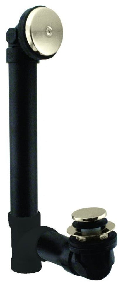 Tip Toe Sch. 40 ABS Bath Waste With One-Hole Elbow In Oil Rubbed Bronze, Polished Nickel